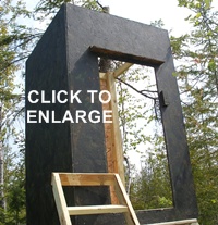 sides of deer stand